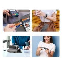 telefono pinigine iphone - Dux Ducis Lawa odinis dėklas skirtas Apple iPhone 16 Pro Max su nuimama magnetine pinigine - Pilkas (Gray) - 10 nuotrauka