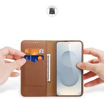 flip telefonai - Dux Ducis "Hivo Case with Flip and RFID Protection Galaxy S25 Edge" Brown - 9 nuotrauka