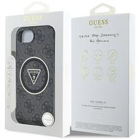 apple 17e - Guess IML Metal Glitter 4G Circle Triangle MagSafe Dėklas iPhone 16e - Juodas (Black) - 2 nuotrauka