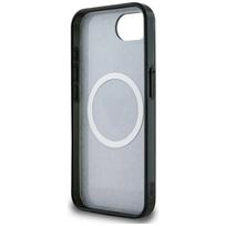 apple 17e - Guess IML Metal Glitter 4G Circle Triangle MagSafe Dėklas iPhone 16e - Juodas (Black) - 3 nuotrauka