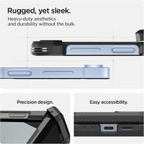 z flip6 - Spigen "Tough Armor Pro MagSafe Case for Samsung Galaxy Z Flip 7 FE" Juodas (Black) - 3 nuotrauka