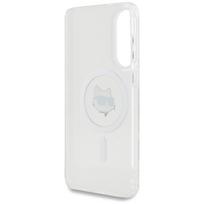 head edge - Karl Lagerfeld "Button Choupette Head Printed Logo MagSafe Galaxy S25 Edge" White - 3 nuotrauka