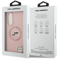 silicone case for samsung s25 - Karl Lagerfeld Silicone Nauble Heads And Circle MagSafe Case for Samsung Galaxy S25 Edge - Pink - 2 nuotrauka