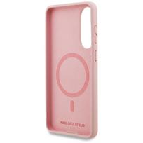 silicone case for samsung s25 - Karl Lagerfeld Silicone Nauble Heads And Circle MagSafe Case for Samsung Galaxy S25 Edge - Pink - 3 nuotrauka