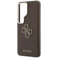 s26 ultra deklas - Guess PU 4G Resin Metal Logo dėklas skirtas Samsung Galaxy S26 Ultra rudos spalvos - 3 nuotrauka