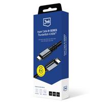 m n - 3mk Hyper Cable N-SERIES Thunderbolt 4 USB-C / USB-C 1m 48V/5A 40Gb/s 240W 8K60Hz Juodas (Black) - 2 nuotrauka