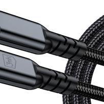 m n - 3mk Hyper Cable N-SERIES Thunderbolt 4 USB-C / USB-C 1m 48V/5A 40Gb/s 240W 8K60Hz Juodas (Black) - 3 nuotrauka