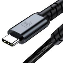 m n - 3mk Hyper Cable N-SERIES Thunderbolt 4 USB-C / USB-C 1m 48V/5A 40Gb/s 240W 8K60Hz Juodas (Black) - 5 nuotrauka