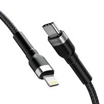 usb c i usb c 2m - Wozinsky WNBCL2 Lightning / USB-C PD 30W laidas 2 m - Juodas (Black) - 8 nuotrauka