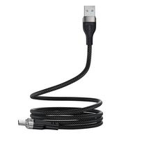 usb c kabelis - Acefast C11-04 USB-A į USB-C 3A kabelis 1,2 m Magnetinė pynė Juodas (Black) - 6 nuotrauka