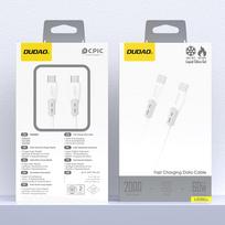usb c i usb c 2m - Dudao L25SC USB-C į USB-C kabelis 60W 2m Baltas (White) - 10 nuotrauka