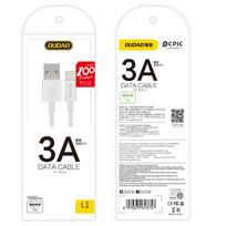 usb a to lightning iphone - Dudao L1L USB to Lightning data charging cable 3A 1m White - 2 nuotrauka