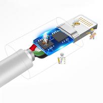 usb a to lightning iphone - Dudao L1L USB to Lightning data charging cable 3A 1m White - 5 nuotrauka