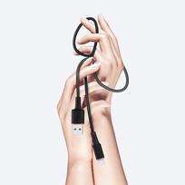 lightning usb a laidas - Acefast C2-02 Black - 2 nuotrauka