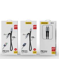 typos - Dudao L10C cable USB Type-C to USB Type-C PD 100W Black - 5 nuotrauka