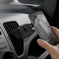 automobilio telefono laikiklis - Spigen Click.R Black - 4 nuotrauka