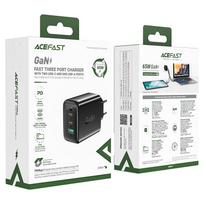 usb a usb c pakrovejas - Acefast A41 Greitas GaN įkroviklis (2x USB-C / USB-A) PPS / PD / QC4+ 65W Baltas (White) - 2 nuotrauka