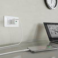 sieninis ikroviklis usb c - Puro PROLITE 25W USB-A / USB-C sieninis įkroviklis + USB-C - USB-C laidas 1,2 m Baltas (White) - 2 nuotrauka