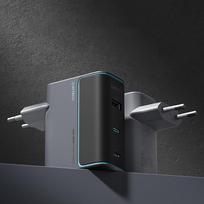 cuktech - Cuktech CUKAD1003EUG GaN 100W Sieninis Įkroviklis 2 x USB-C 1 x USB-A su USB-C laidu - Pilkas (Gray) - 5 nuotrauka