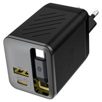 greito ikrovimo laidas - Dudao A67EU GaN 67W Sieninis Įkroviklis su Įmontuotu Ištraukiamu USB-C Greito Įkrovimo Kabeliu - Juodas (Black) - 9 nuotrauka