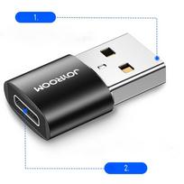 usb type c laidas - Joyroom Adapter from USB Type C (Female) to USB, PCHJRMS_H152_BLACK - 2 nuotrauka
