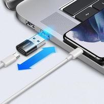 usb type c laidas - Joyroom Adapter from USB Type C (Female) to USB, PCHJRMS_H152_BLACK - 8 nuotrauka