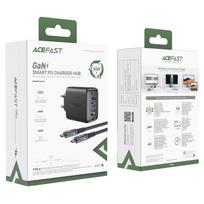 usb c 65w gan - AceFast A17 2-in-1 Charger + USB-C - HDMI adapter, HDMI/USB/USB-C, juoda - 2 nuotrauka