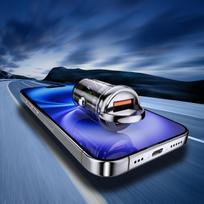 usb 65w charger - Wozinsky WCGWCW 65W Automobilinis Įkroviklis USB-C PD 65W / USB-A 45W QC 3.0 - Juodas (Black) - 4 nuotrauka