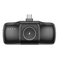 baterijos laidai - Wozinsky WF16-YCS 5000mAh 15W USB-C Mini Power Bank su integruotu USB-C laidu ir Apple Watch įkrovikliu – juodas - 10 nuotrauka