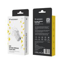 apple watch ikroviklis - Wozinsky WF16-YCS 5000mAh 15W USB-C Mini Power Bank, baltas - 2 nuotrauka