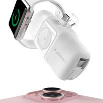 apple watch ikroviklis - Wozinsky WF16-YCS 5000mAh 15W USB-C Mini Power Bank, baltas - 12 nuotrauka