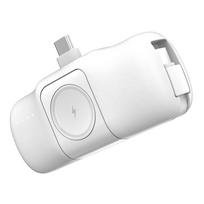 apple watch ikroviklis - Wozinsky WF16-YCS 5000mAh 15W USB-C Mini Power Bank, baltas - 13 nuotrauka