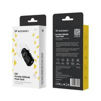 isorine baterija 20w - Wozinsky WF16-YLS 5000mAh 15W Lightning Mini Power Bank, juodas - 2 nuotrauka