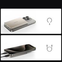 powerbank 20w - Joyroom JR-PBM08 Pro 10000mAh 20W Magnetic Wireless Power Bank, titano spalvos - 3 nuotrauka