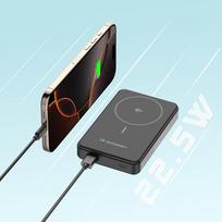 22.5w 10000mah - Wozinsky WLWP-10KA0Y3S, 10000mAh, 22.5W, Qi2, juodas (black) - 6 nuotrauka