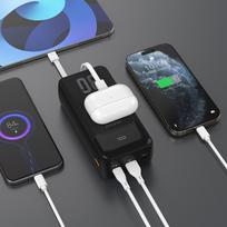 baterijos laidai - Dudao K15MAX 30000mAh PD 22.5W juodas - 2 nuotrauka