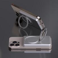 5000mah powerbank magsafe - Dudao K28S 20W PD 5000mAh Powerbank su MagSafe ir stovu - sidabrinis - 5 nuotrauka