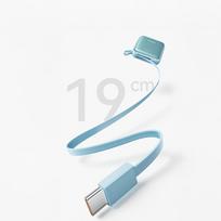 baterijos laidai - Joyroom JR-PBF27 10000mAh 22.5W Powerbank su dviem integruotais kabeliais, mėlynas - 4 nuotrauka
