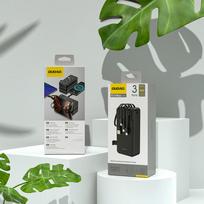 power bank 30000mah - Dudao K11 Max 30000mAh Powerbank su integruotais kabeliais, juodas - 6 nuotrauka