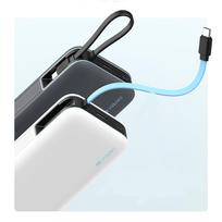 baterijos laidai - Cuktech CUKP200NGLLG 20000mAh, 55W, su integruotu USB-C laidu, baltas - 5 nuotrauka