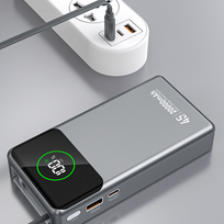 baterijos laidai - Dudao K31 Pro 20000mAh 45W, pilkas (grey) - 3 nuotrauka