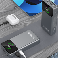 baterijos laidai - Dudao K31 Pro 20000mAh 45W, pilkas (grey) - 8 nuotrauka