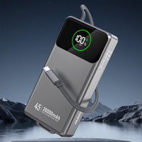 baterijos laidai - Dudao K31 Pro 20000mAh 45W, pilkas (grey) - 9 nuotrauka