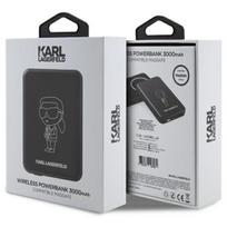 nesiojamas ikroviklis - Karl Lagerfeld KLPBMKIOTTGK Ikonik MagSafe 3000mAh 5W juoda - 2 nuotrauka
