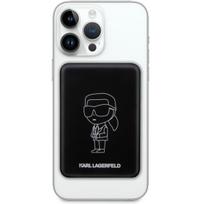 nesiojamas ikroviklis - Karl Lagerfeld KLPBMKIOTTGK Ikonik MagSafe 3000mAh 5W juoda - 5 nuotrauka
