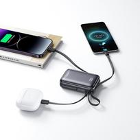 baterijos laidai - Joyroom JR-PBF29 20000mAh 22.5W išorinė baterija su dvigubu laidu - juoda - 6 nuotrauka