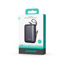 baterijos laidai - Joyroom JR-PBF29 20000mAh 22.5W išorinė baterija su dvigubu laidu - juoda - 11 nuotrauka