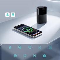 powerbank 20000mah - Joyroom JR-QP192 Star Series Mini 20000mAh 22.5W Powerbank with Digital Display - Black - 2 nuotrauka