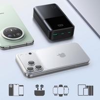 powerbank 20000mah - Joyroom JR-QP192 Star Series Mini 20000mAh 22.5W Powerbank with Digital Display - Black - 6 nuotrauka