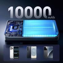 22.5w 10000mah - Joyroom JR-QP191 Star Series Mini 10000mAh 22.5W Powerbank su skaitmeniniu ekranu, baltas - 2 nuotrauka
